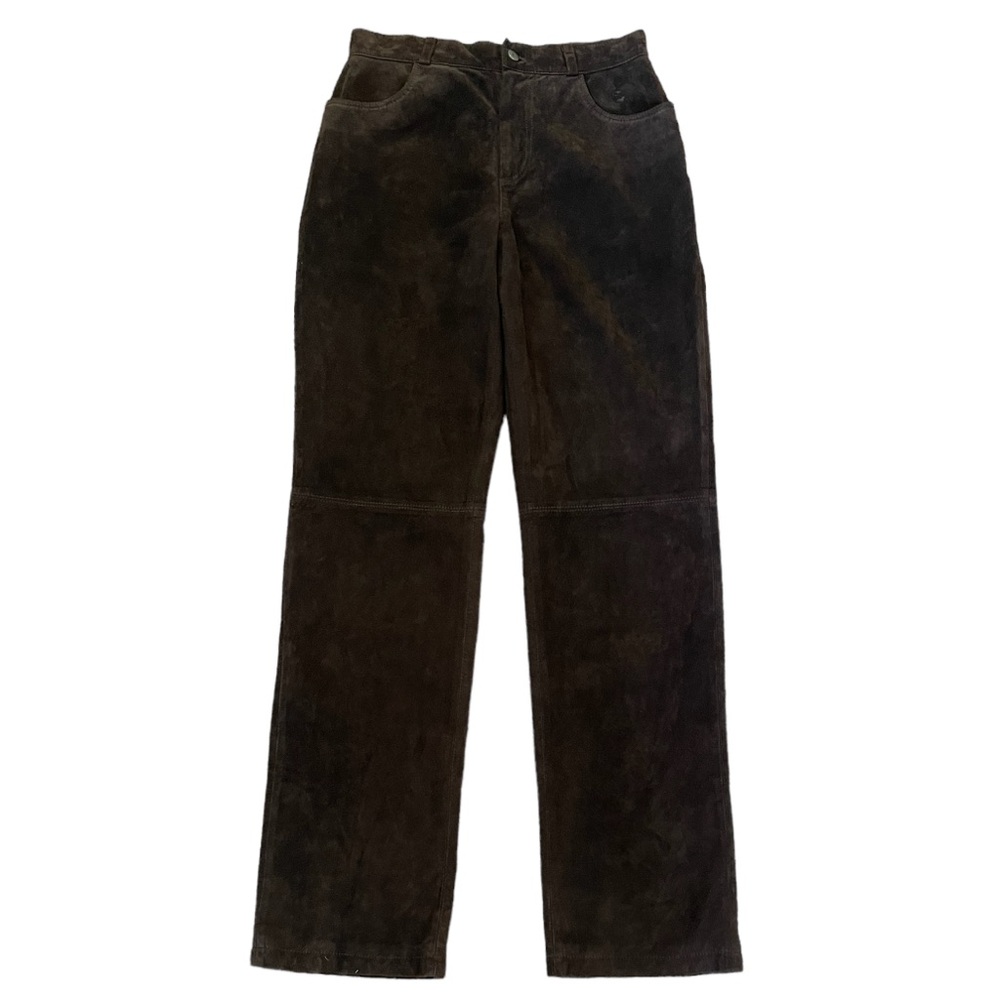 Vintage Eddie Bauer Suede Leather High Rise Wide Leg Pants